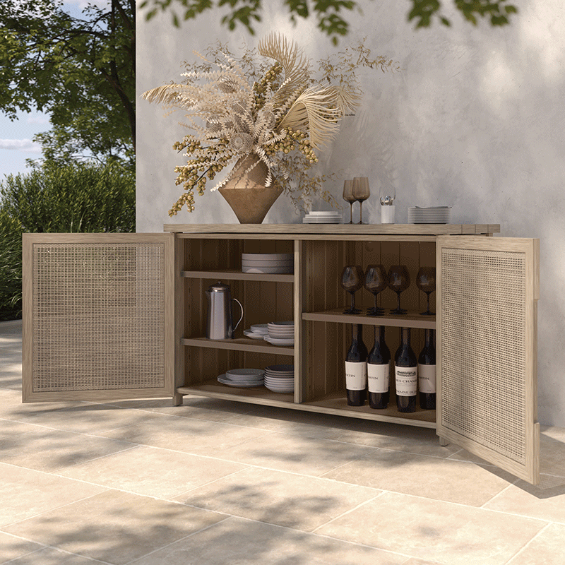 Ebel Orleans Woven-Door Sideboard
