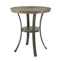 Wood and Metal Pub Table