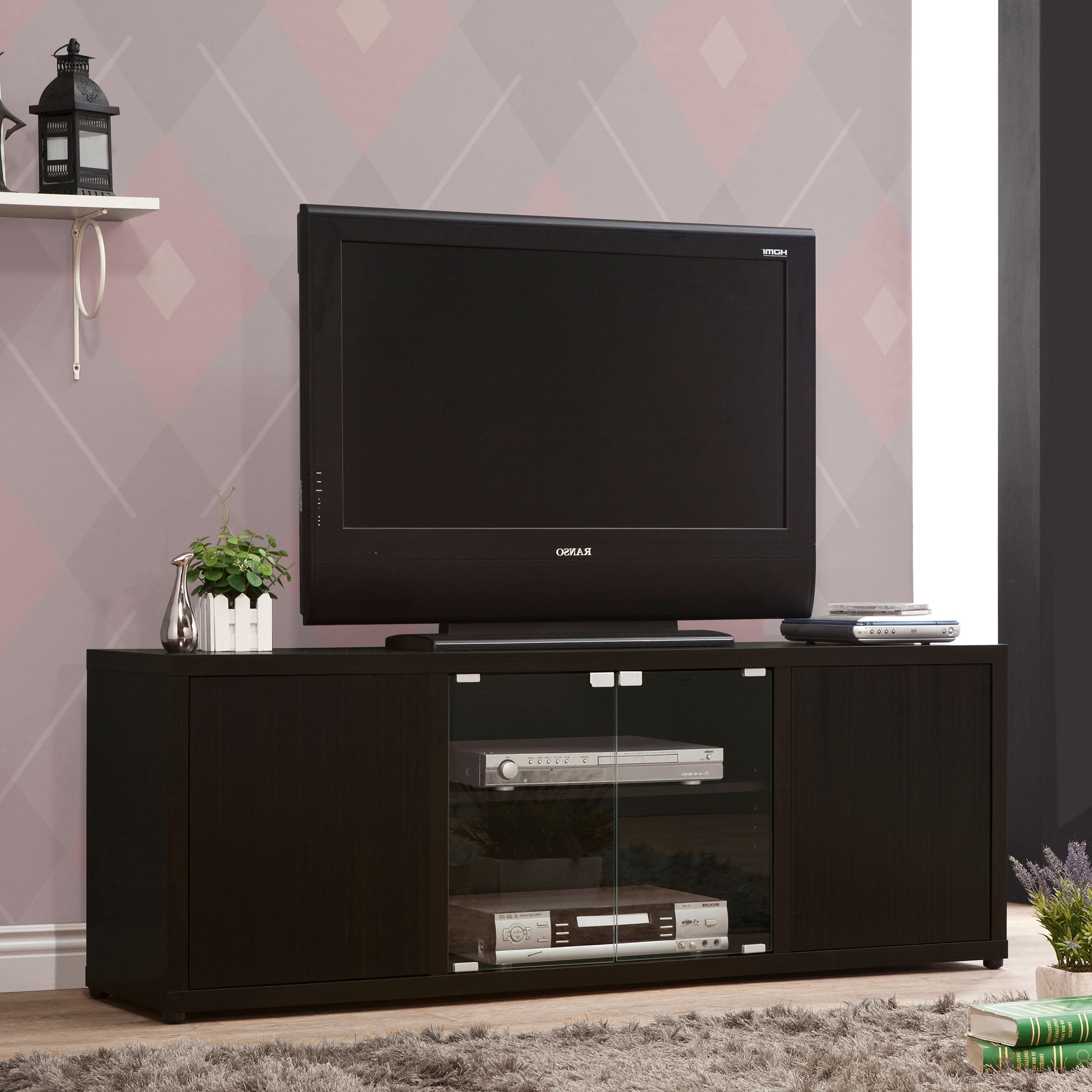 Ames TV Console w/ Magnetic-push Doors