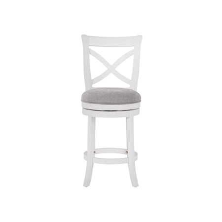 White Wooden Counter Stool