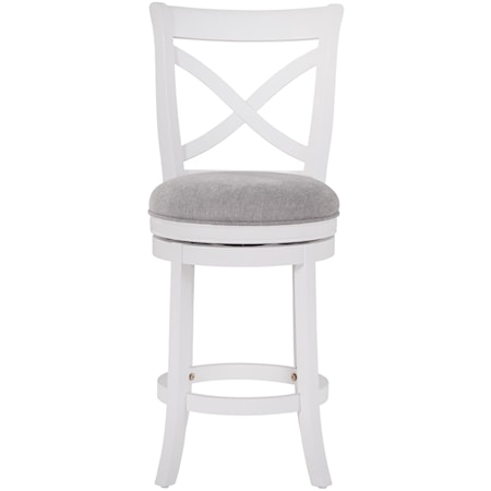 White Wooden Counter Stool