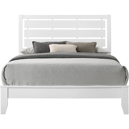 EVELYN WHITE QUEEN BED |