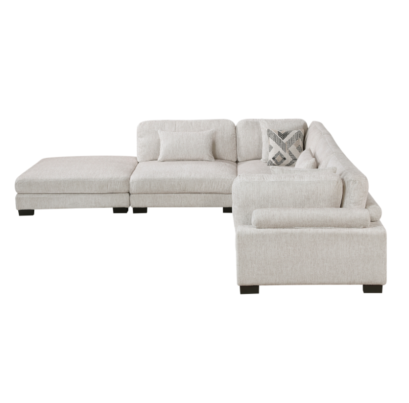 Homelegance Tinley 5-Piece Sectional Sofa with Ottoman