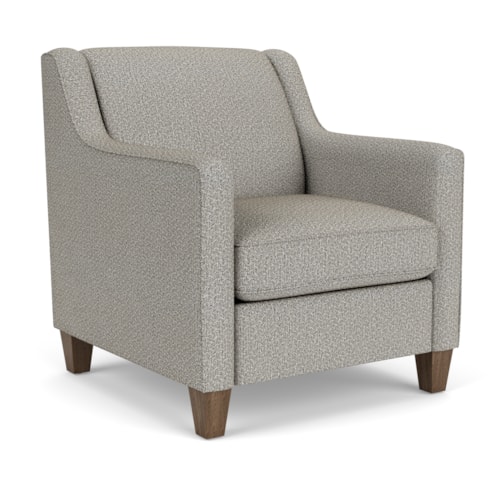 Contemporary Chair with Tapered Wooden Legs