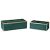Uttermost Accessories - Boxes Karis Emerald Green Boxes (Set of 2)