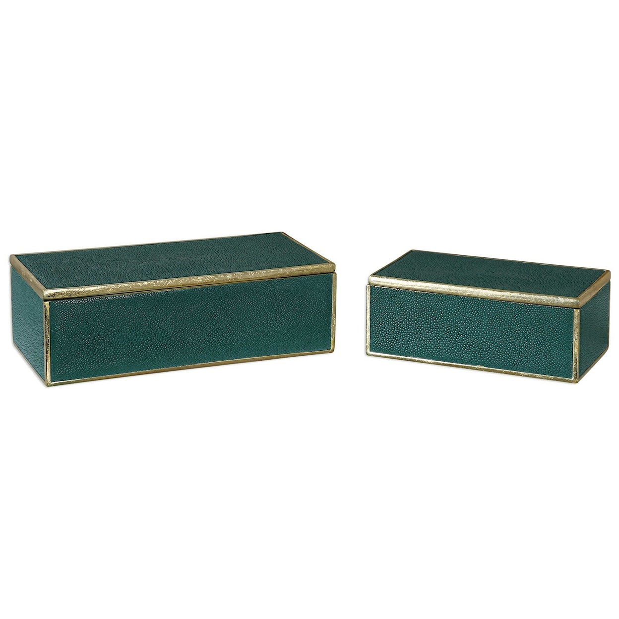 Uttermost Accessories - Boxes Karis Emerald Green Boxes (Set of 2)