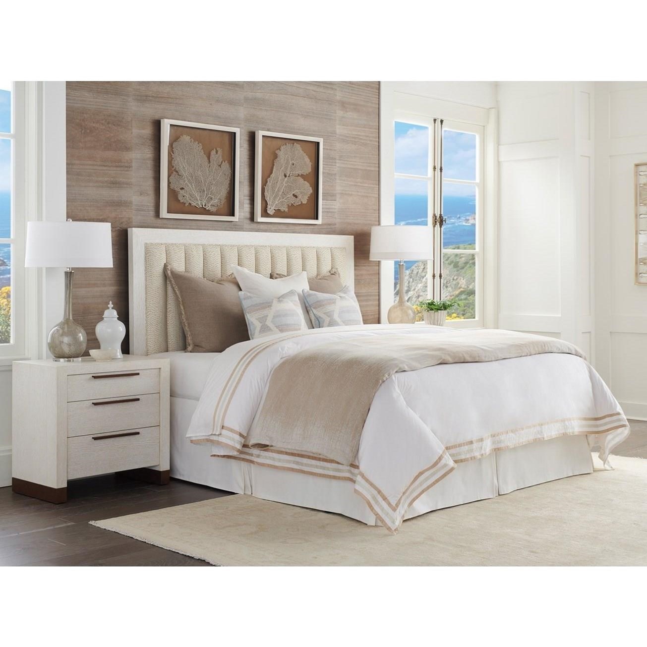 Barclay Butera Carmel Cambria Upholstered Headboard Cali King