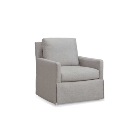 Dressmaker Track-Arm Lounge Chair w/Skirt