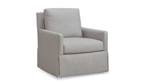 Dressmaker Track-Arm Lounge Chair with Skirt Over Base