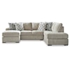 Ashley Furniture Benchcraft Calnita Sectional with 2 Chaises