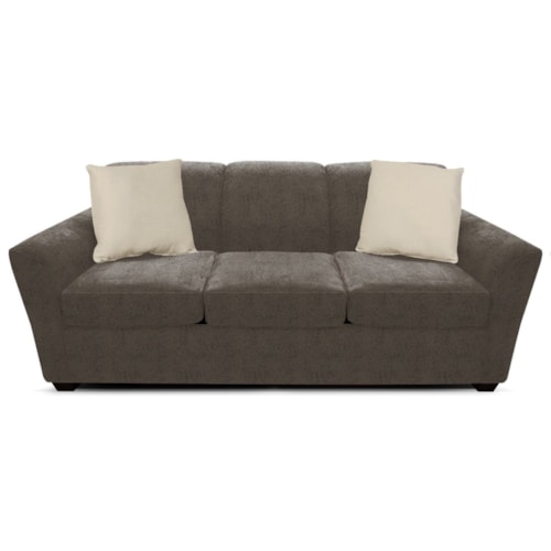 Transitional Sofa with Flared Half-Moon Arms