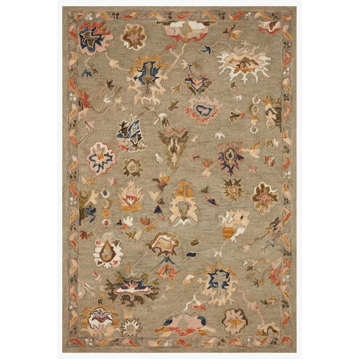 Reeds Rugs Padma 3'0" x 3'0"  Grey / Multi Rug