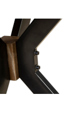 Furniture Classics  Rustic Round Dining Table with Cross Base