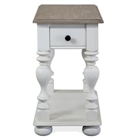 Cottage Chairside Table with Storage Drawer