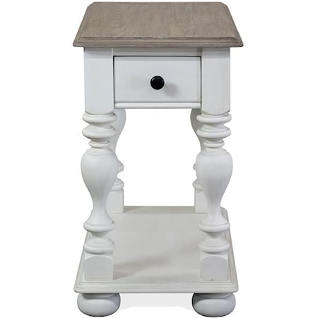 Cottage Chairside Table with Storage Drawer