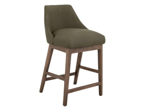 Contemporary 30" Upholstered Bar Stool with Cross Bars