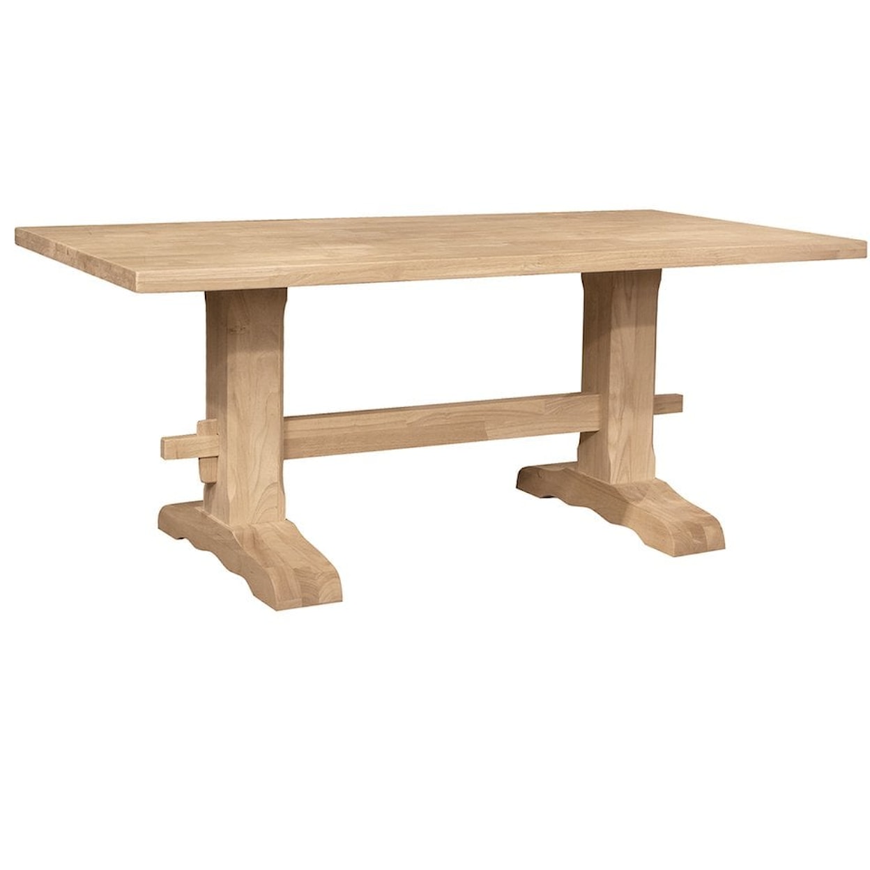 John Thomas SELECT Dining Room Trestle Solid Table Top w/Trestle Table Base