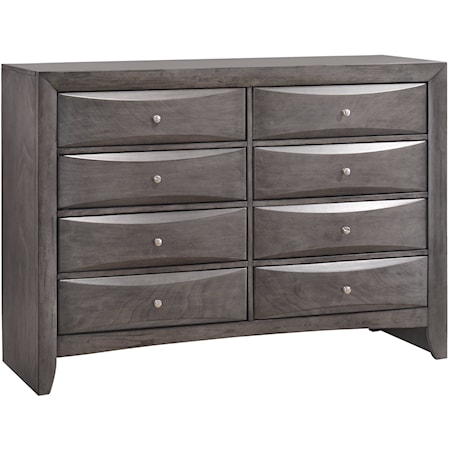 Transitional 8-Drawer Dresser