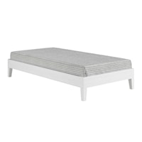 Nix Contemporary Twin Platform Bed - White