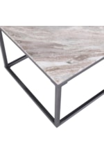 Jofran Wynn Transitional Coffee Table with Marble Top