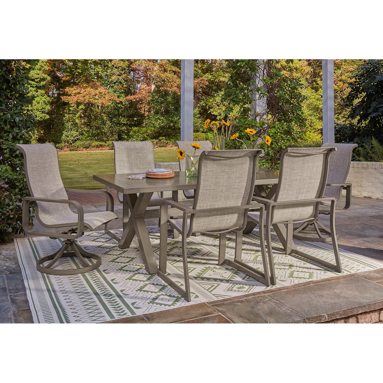 Signature Design by Ashley Beach Front 7-Piece Outdoor Dining Set