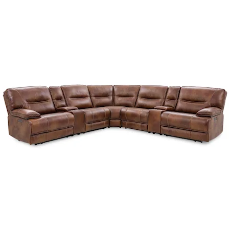 6-Piece Power Reclining Sectional with Power Headrests