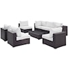 Modway Convene Outdoor 8 Piece Sectional Set