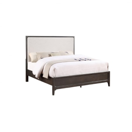 Upholstered Panel Queen Bed