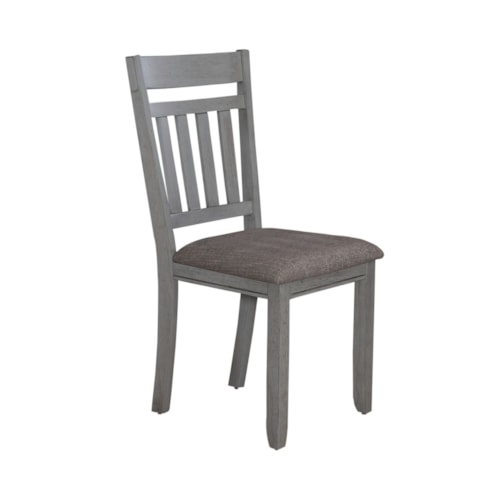 Transitional Splat-Back Dining Side Chair