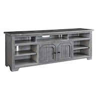 Transitional 80" Console with Adjustable Shelves