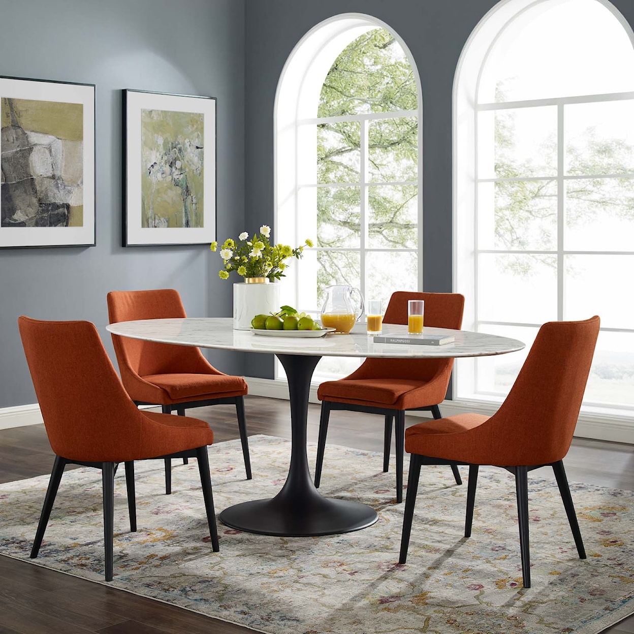 Modway Lippa 78" Oval Dining Table