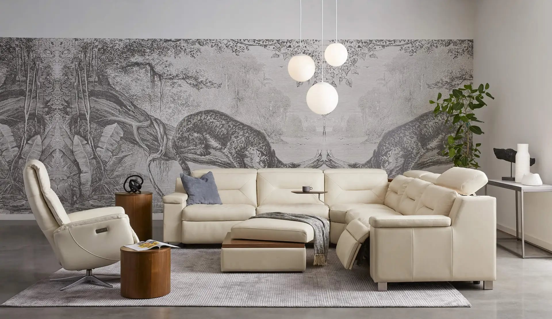 5-Seat L-Sectional with Storage Console