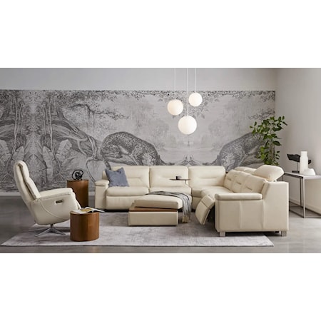 5-Seat L-Sectional with Storage Console