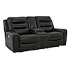 Signature Design by Ashley Warlin Power Reclining Loveseat with Console