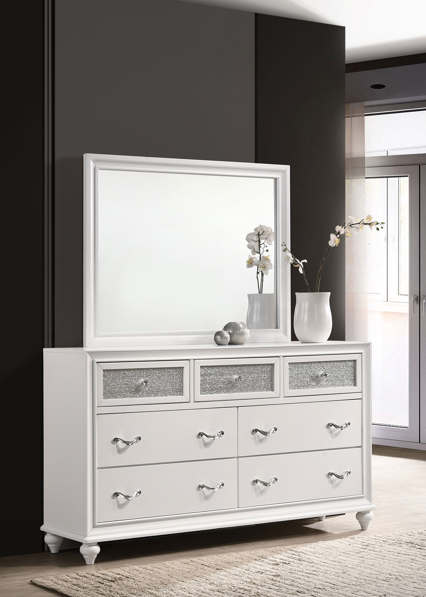 Barzini 7-drawer Dresser w/ Mirror