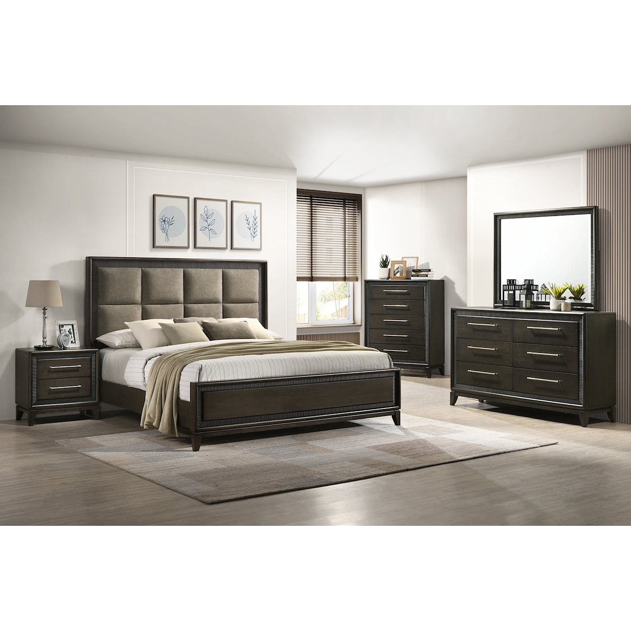 Crown Mark SARATOGA Dresser & Mirror Set