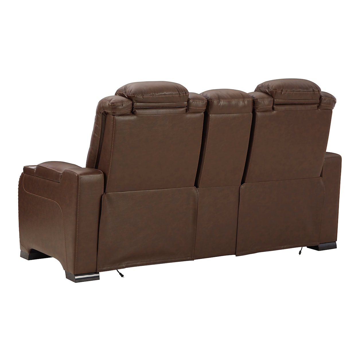 Signature Design by Ashley The Man-Den Power Reclining Loveseat with Console