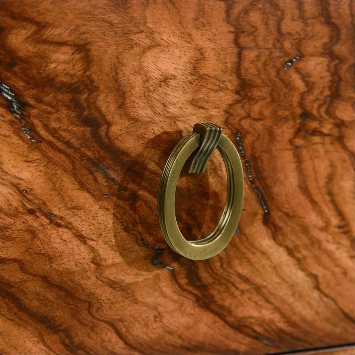 Rustic 2-Drawer Accent Chest w/Brass Pulls