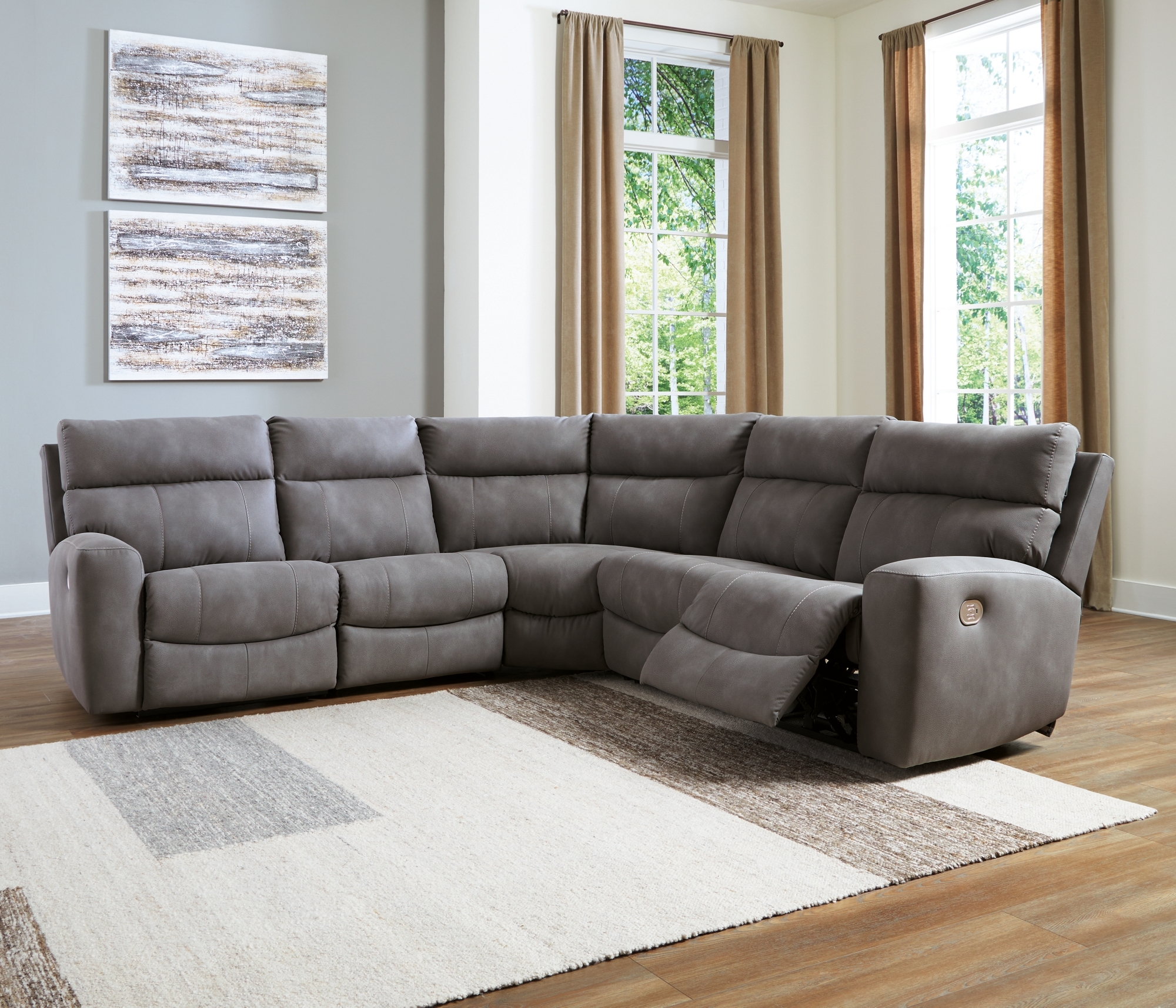 5-Piece Power Reclining Sectional