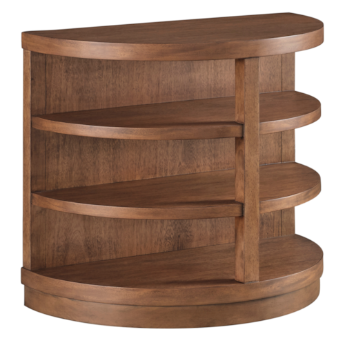 Contemporary Open Shelf End Table with USB Ports