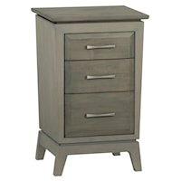 Contemporary Small 3-Drawer Nightstand
