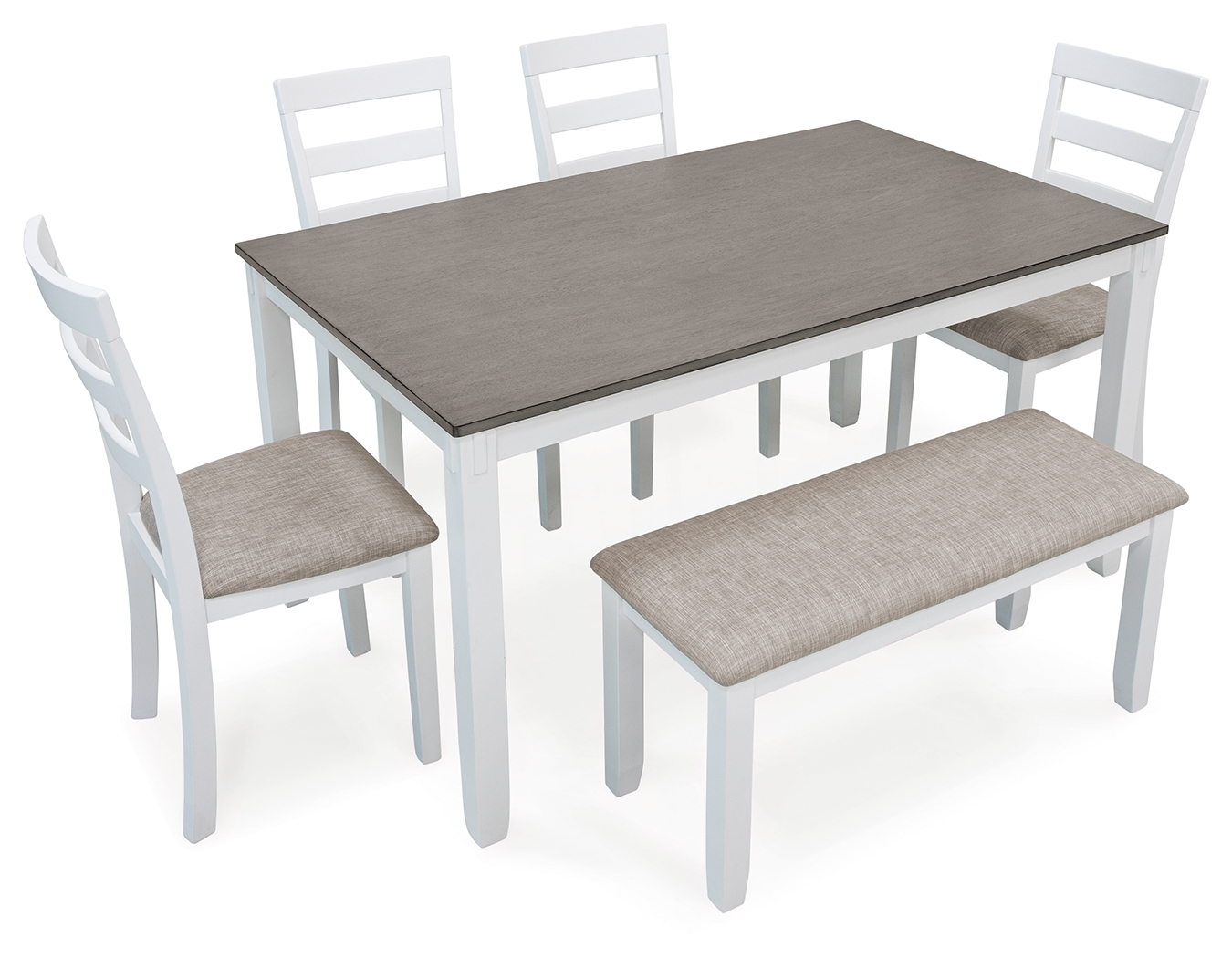 Signature Design by Ashley Stonehollow Rect Drm Table Set (6/Cn)