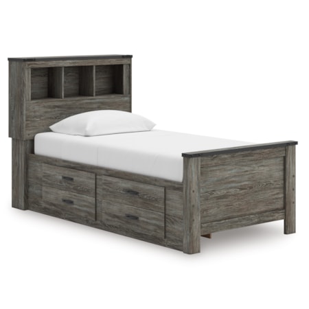 Twin Bookcase Panel Bed
