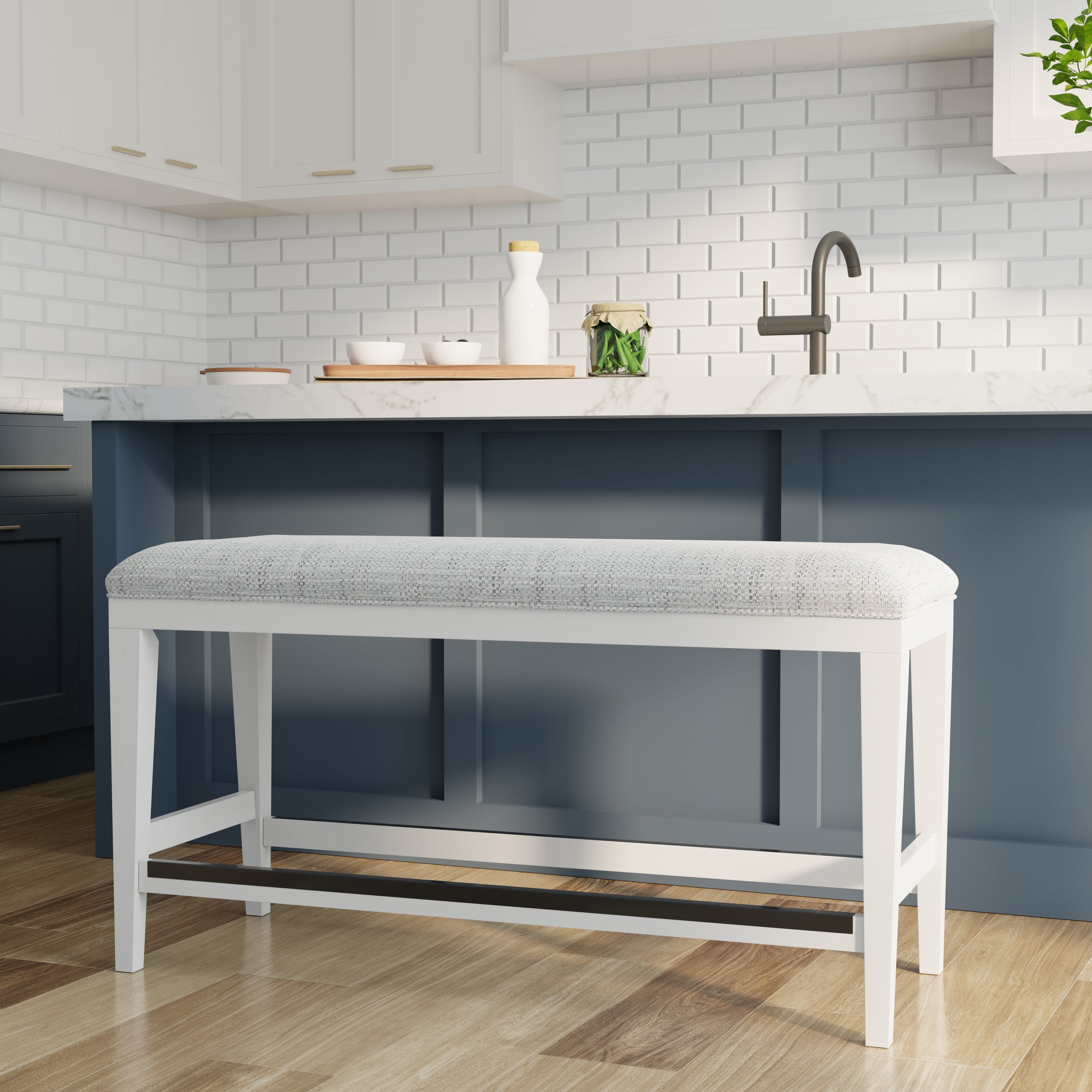 Upholstered Counter-Height Bench