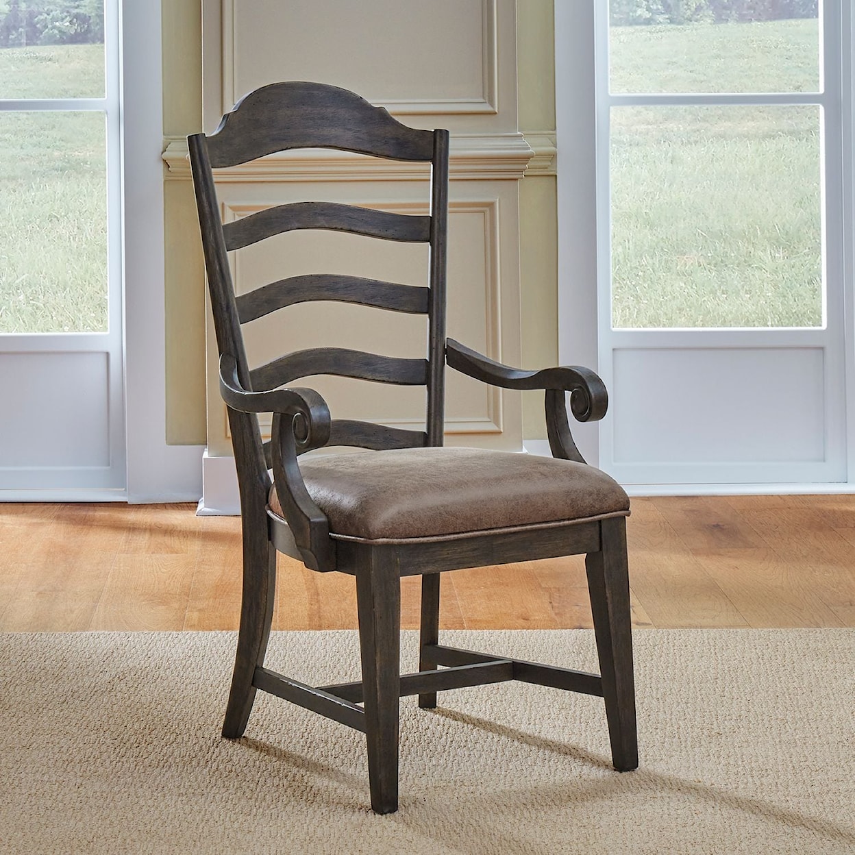 Libby Paradise Valley Upholstered Ladder-Back Arm Chair