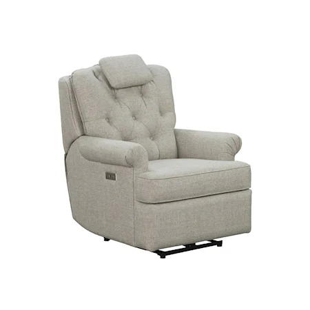 Transitional Power Recliner with USB Ports