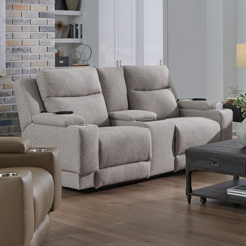 Triple Power Console Loveseat W/Hidden Power Cupholders & Zero Gravity Xtra