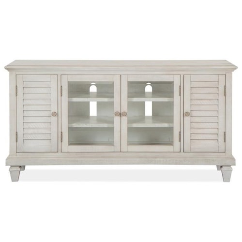 Relaxed Vintage TV Console with Adjustable Shelving