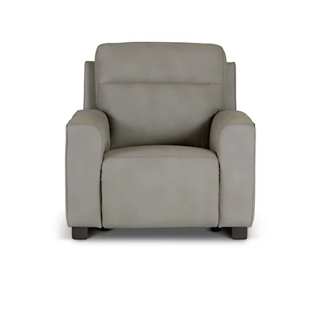 Contemporary Recliner with Power Headrest and USB Port
