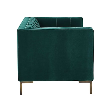 Green Velvet Loveseat